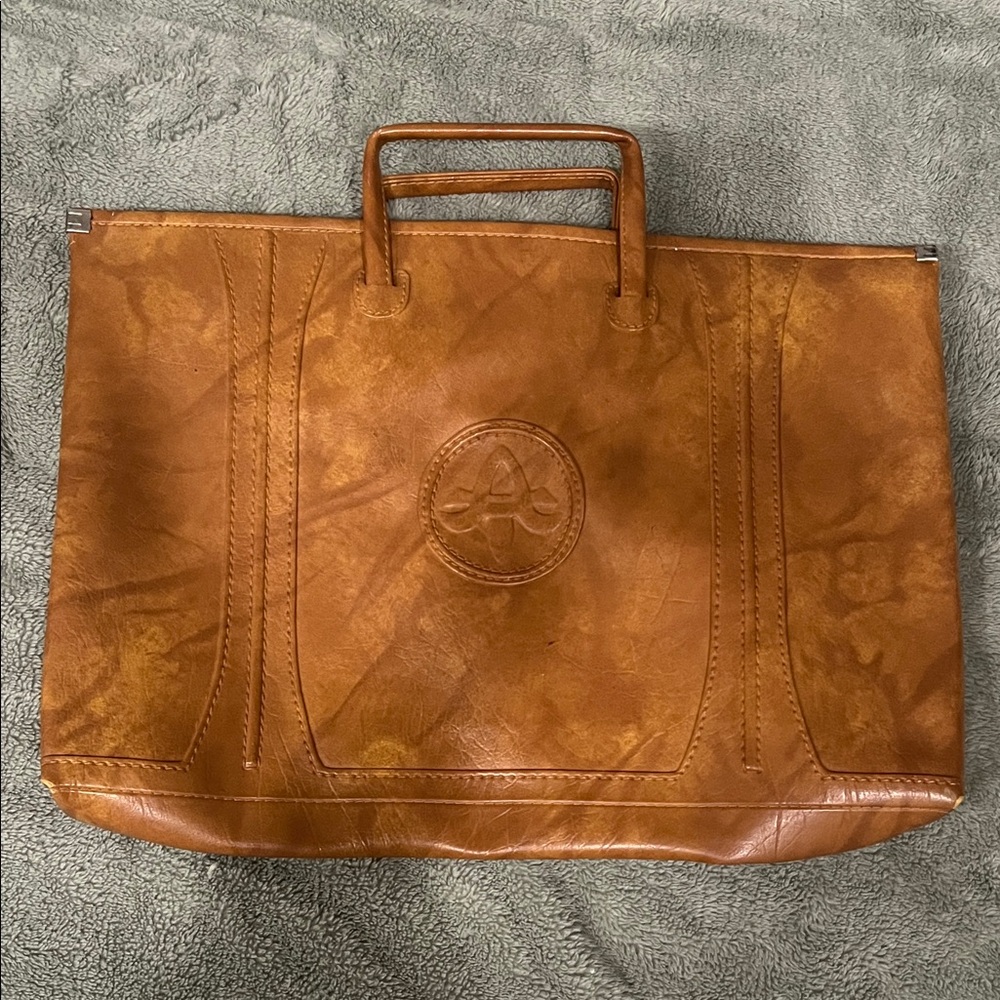 Vintage 1970s American Tourister Brown Leather Men's Bag